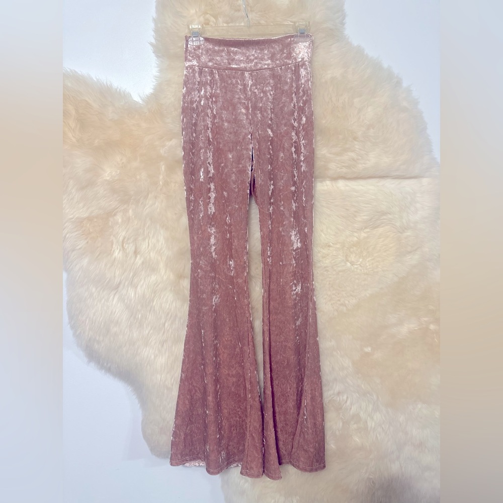 SHEIN velvet flare pants (yoga pants material)